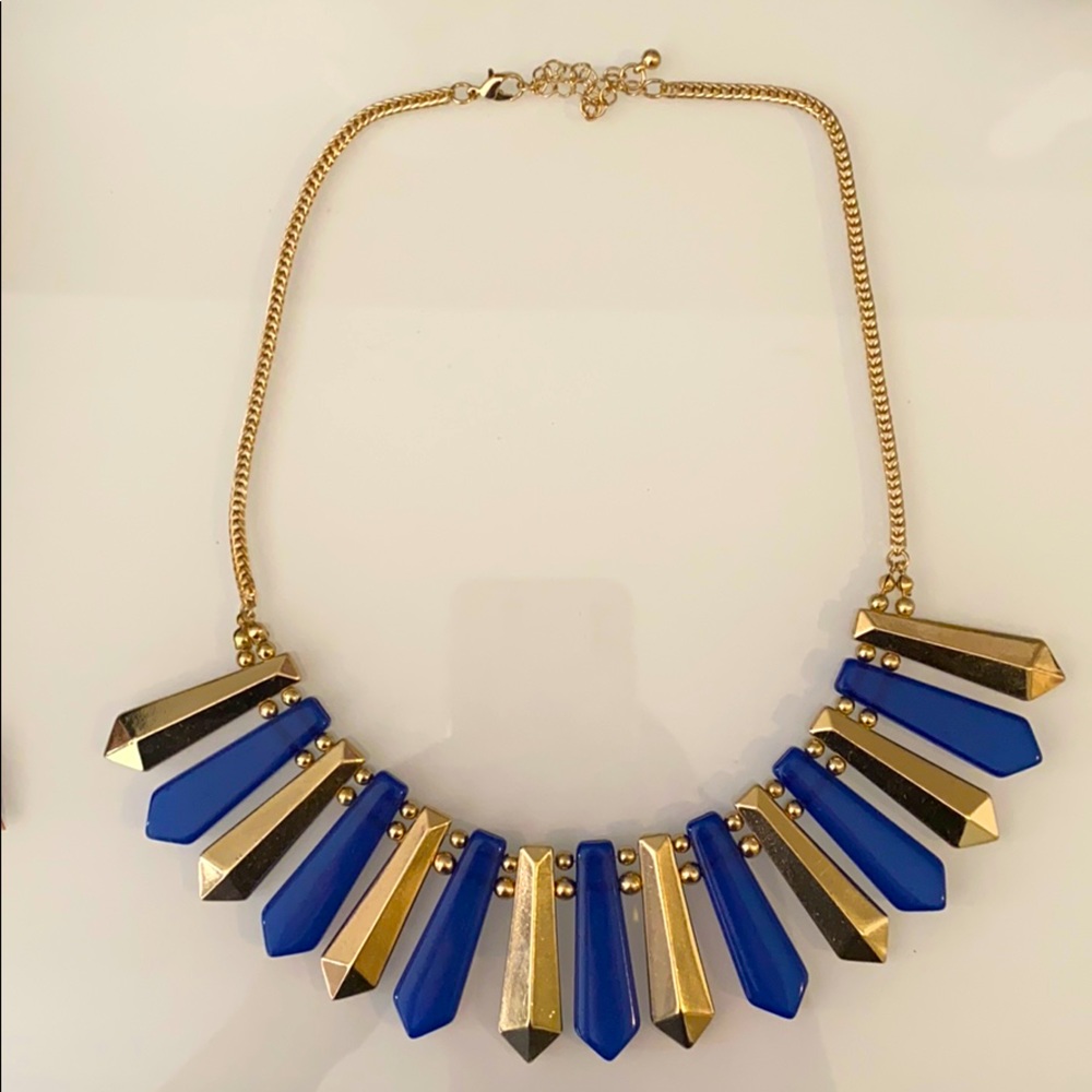 Blue and gold necklace